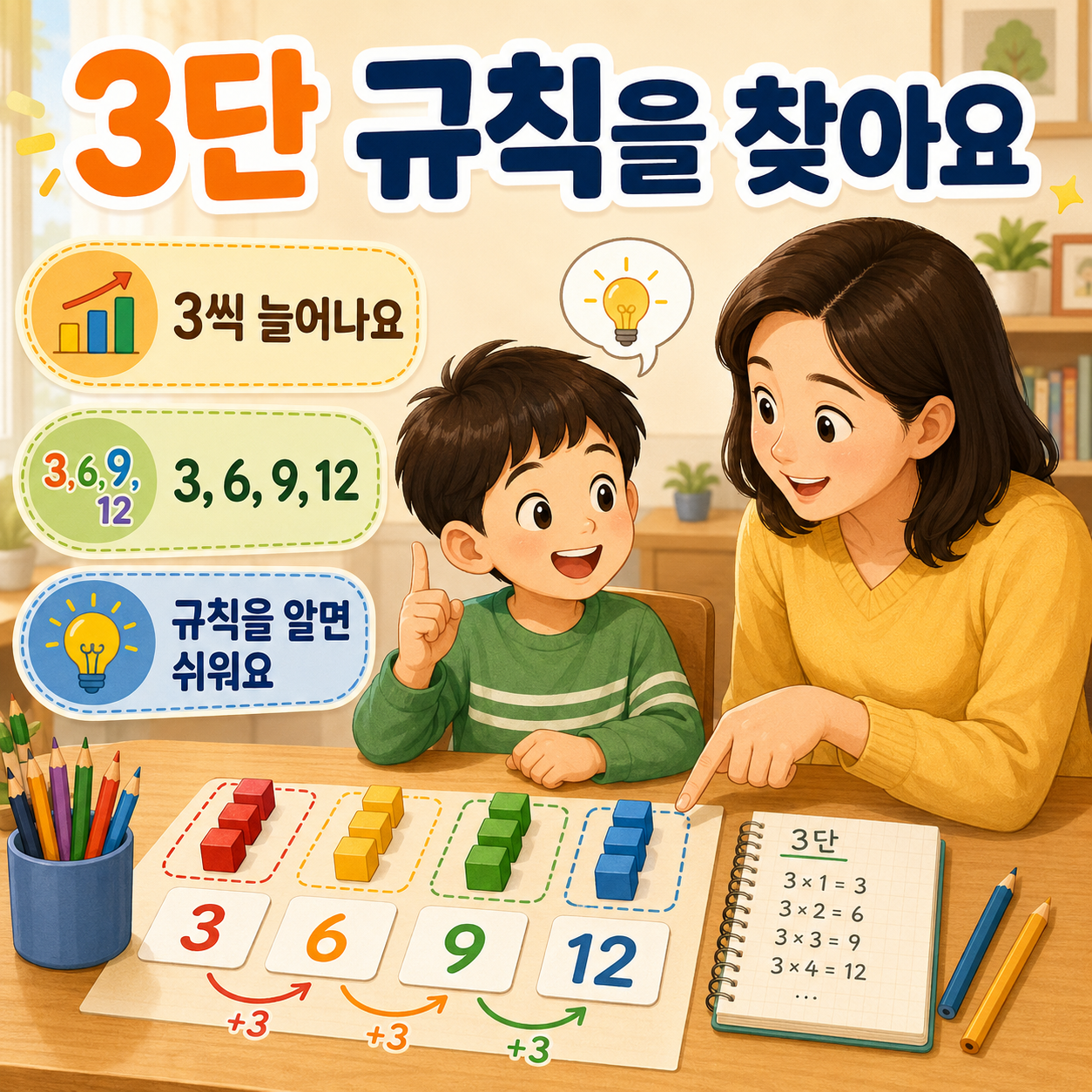 3단은 규칙을 알면 어렵지 않아요