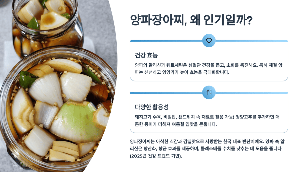 양파장아찌, 왜 인기일까?