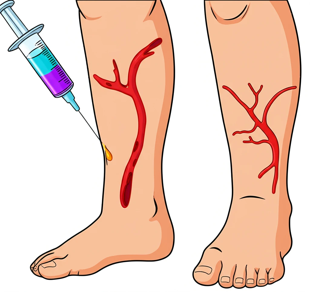 다리 혈관 고민? 경화술로 깨끗하게 