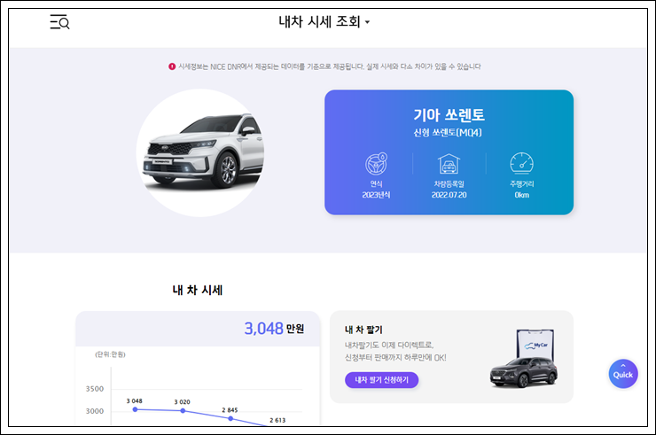 중고 자동차 시세 가격 조회 방법