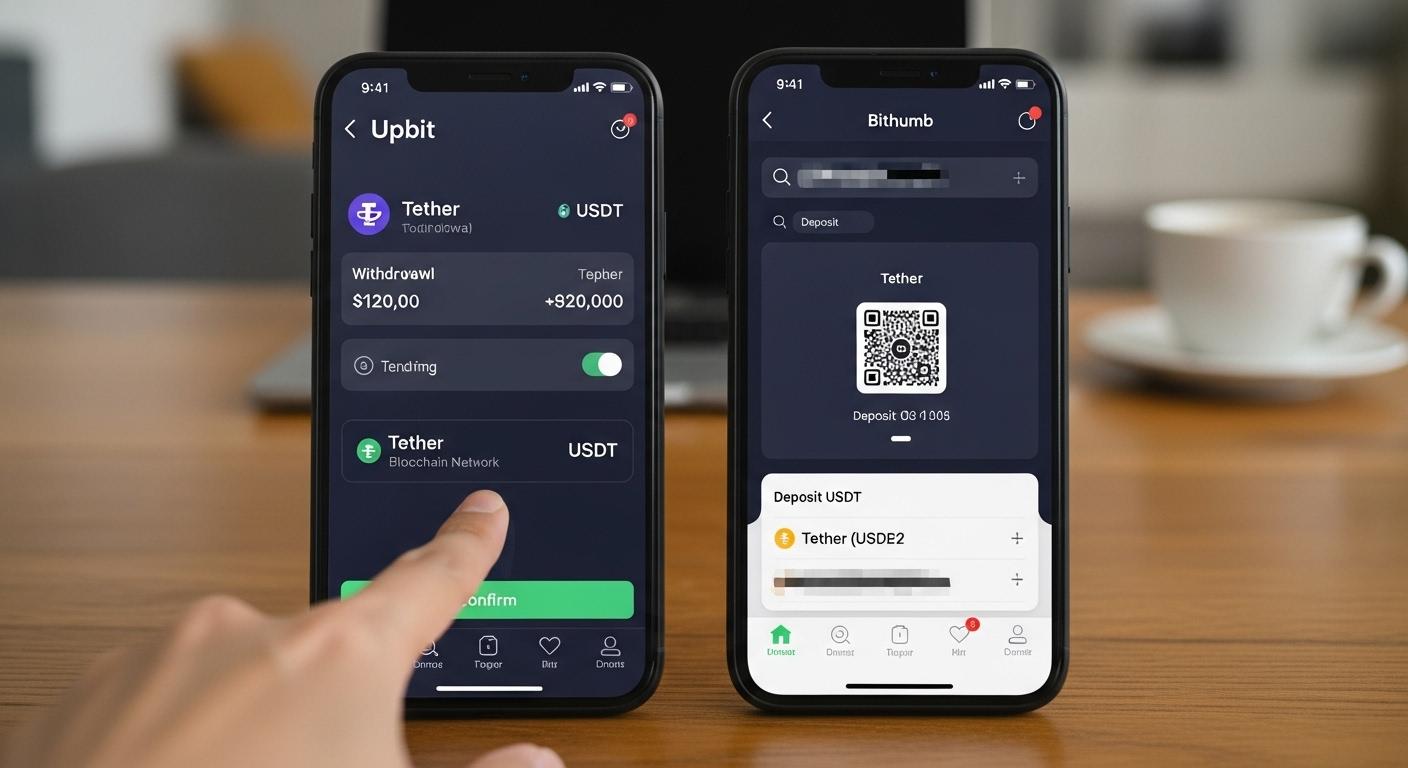 업비트 빗썸 이동 테더