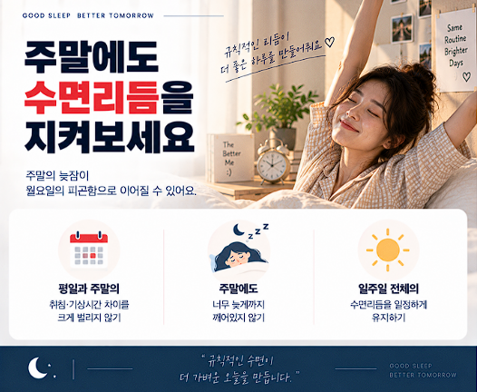 주말에 몰아서 자면 괜찮을까? 부족한 수면과 생활리듬 총정리
