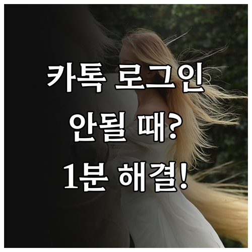 카카오톡 PC버전 로그인 안될 때 조..