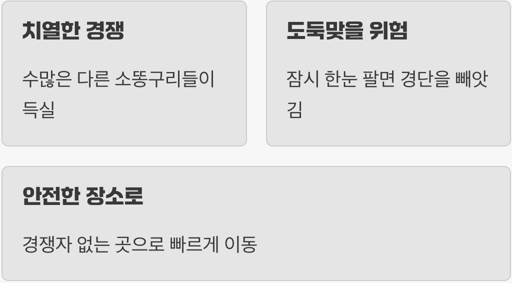 왜 힘들게 굴려서 멀리 갈까?