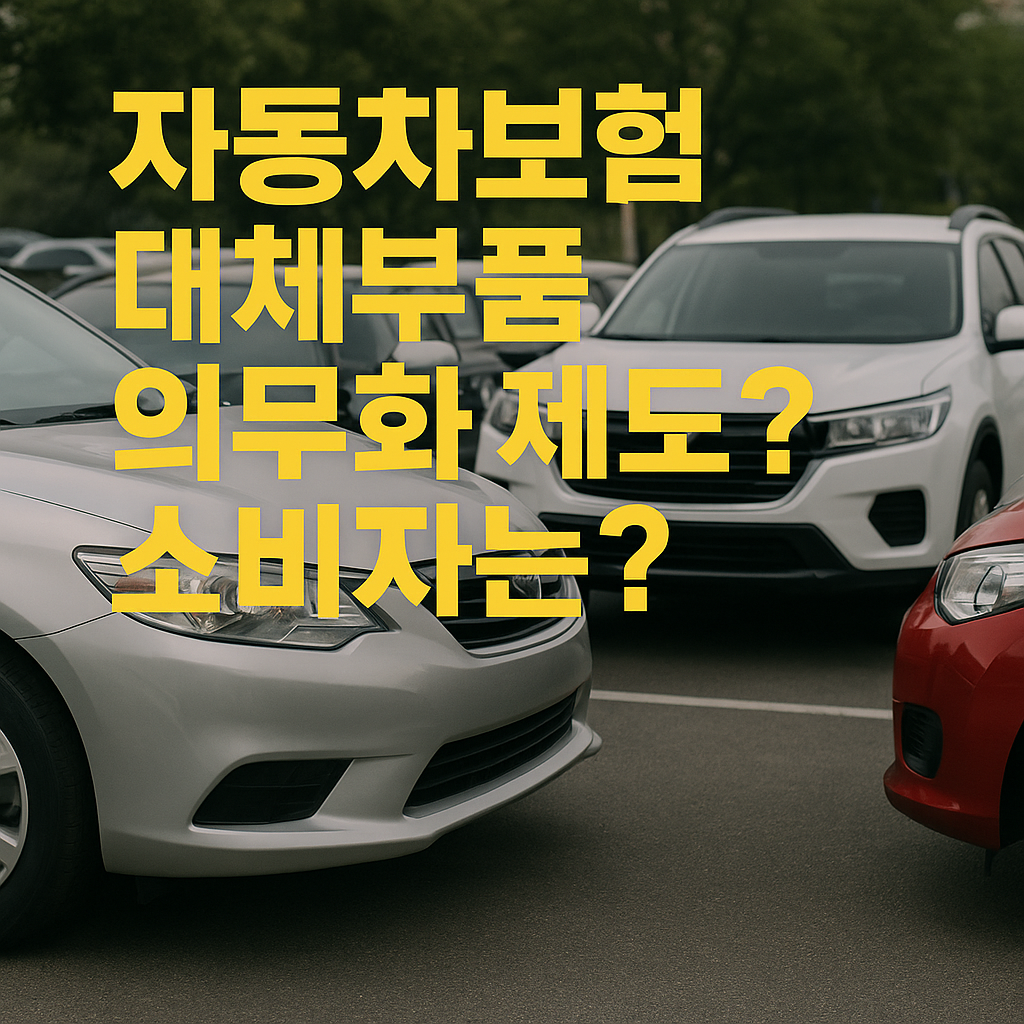 자동차보험 대체부품 의무화 제도와 환급금의 관계