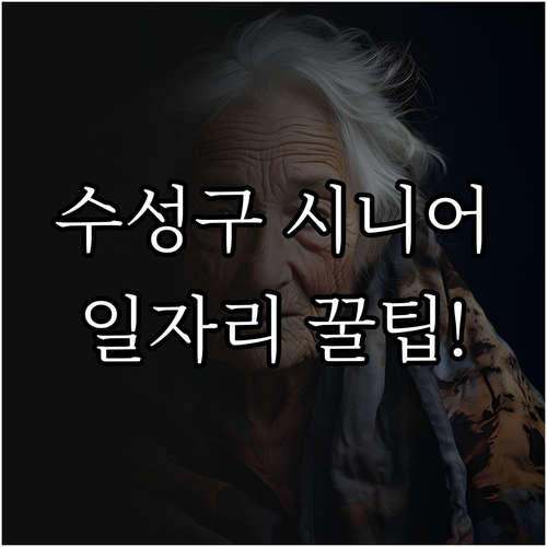 대구 수성구 시니어클럽 맞춤형 일자리..