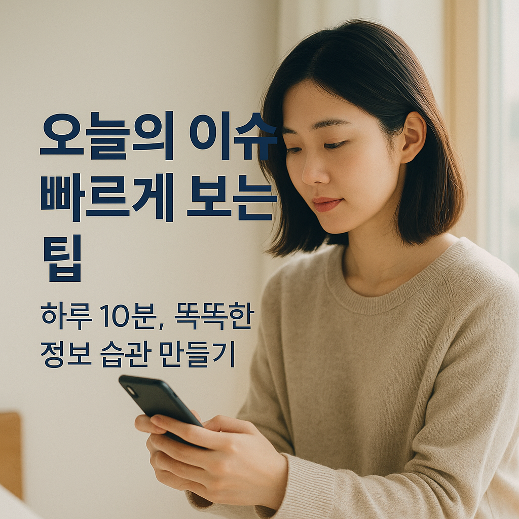 오늘의 이슈 빠르게 보는 팁