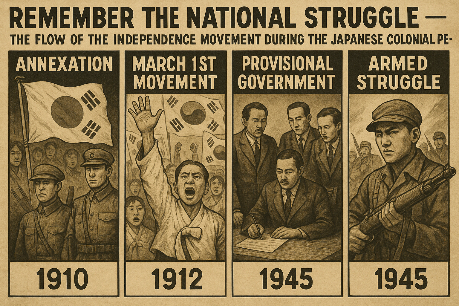 잊지 말아야 할 민족의 투쟁 – 일제강점기 독립운동의 흐름