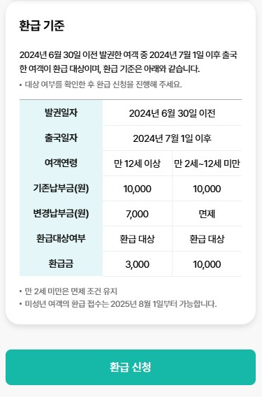 출국납부금환급서비스