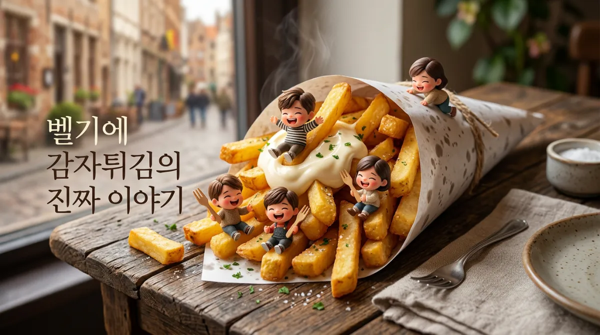 벨기에 감자튀김의 진짜 이야기 - 프리트코트 일러스트