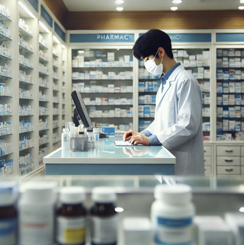 약사가 약을 조제하는 모습