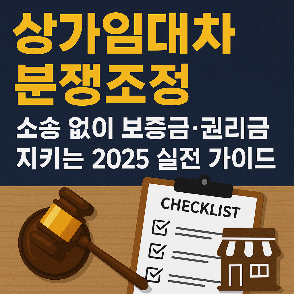 상가임대차_분쟁조정,_소송_없이_보증금·권리금_지키는_2025_실전_가이드