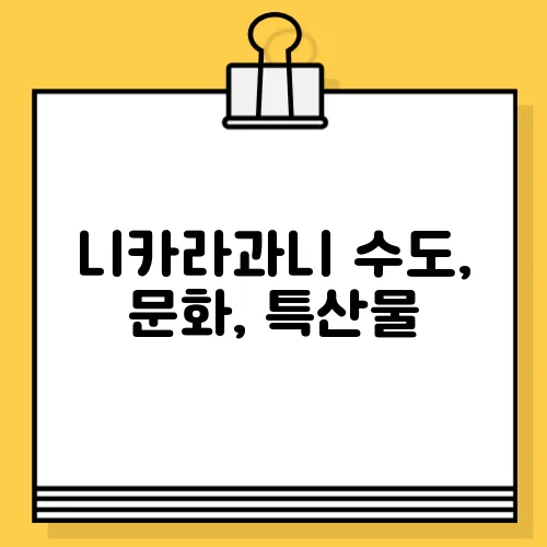니카라과니 수도, 문화, 특산물