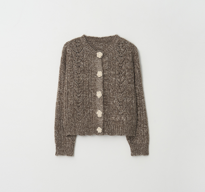 {가디건} 사랑을 처방해 드립니다 9회 :: 진세연(공주아) / 론론 브라운 꽃단추 니트 가디건