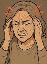 머리가 찌릿찌릿 아파요