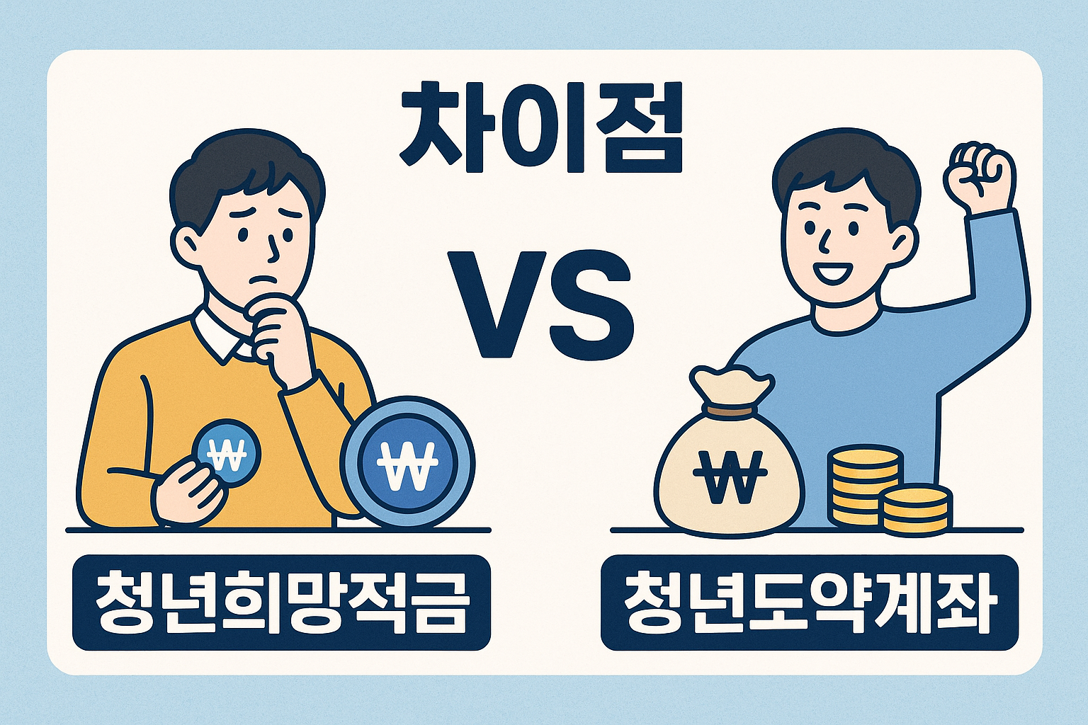 청년희망적금과 청년도약계좌 차이점