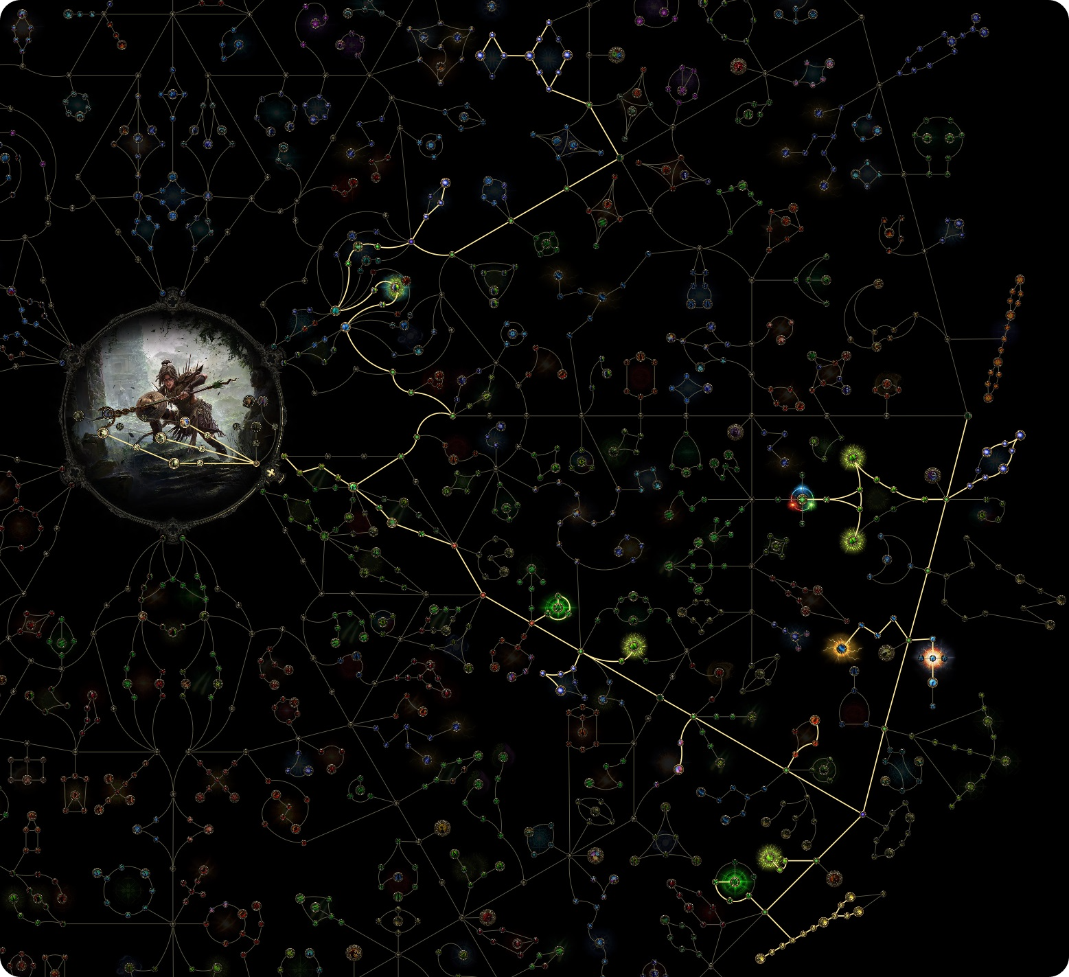 POE2 펍건(fubgun)의 번개 창 패시브 노드