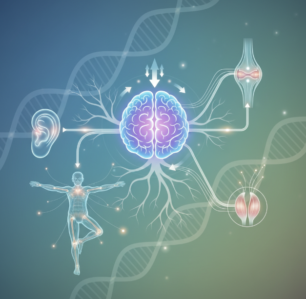 노년기 균형 감각과 고유 수용성 감각의 생리학적 연결성 및 뇌 신경 경로를 이해하기 위한 정보 요약 시각화 자료