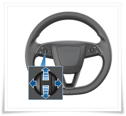 테슬라 모델 Y 주니퍼 사이드미러 조정 스티어링 휠 스크롤 버튼 사용
