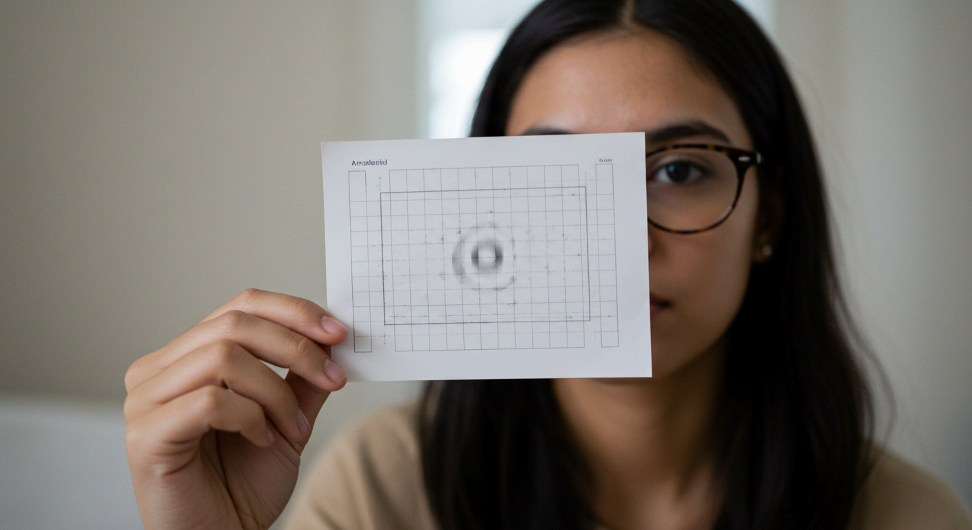 황반변성 자가진단, 격자무늬 테스트 활용