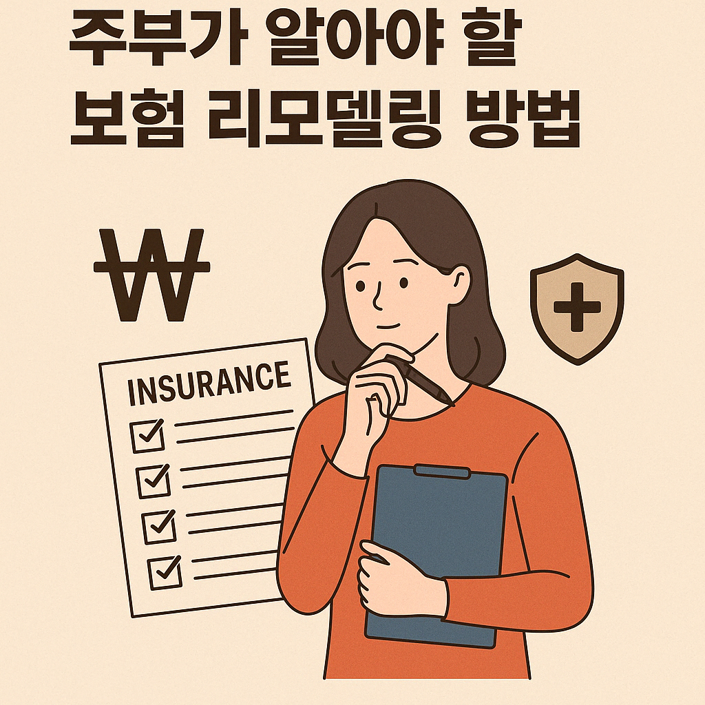 보험 리스트 점검 중인 주부