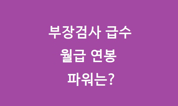부장검사 급수