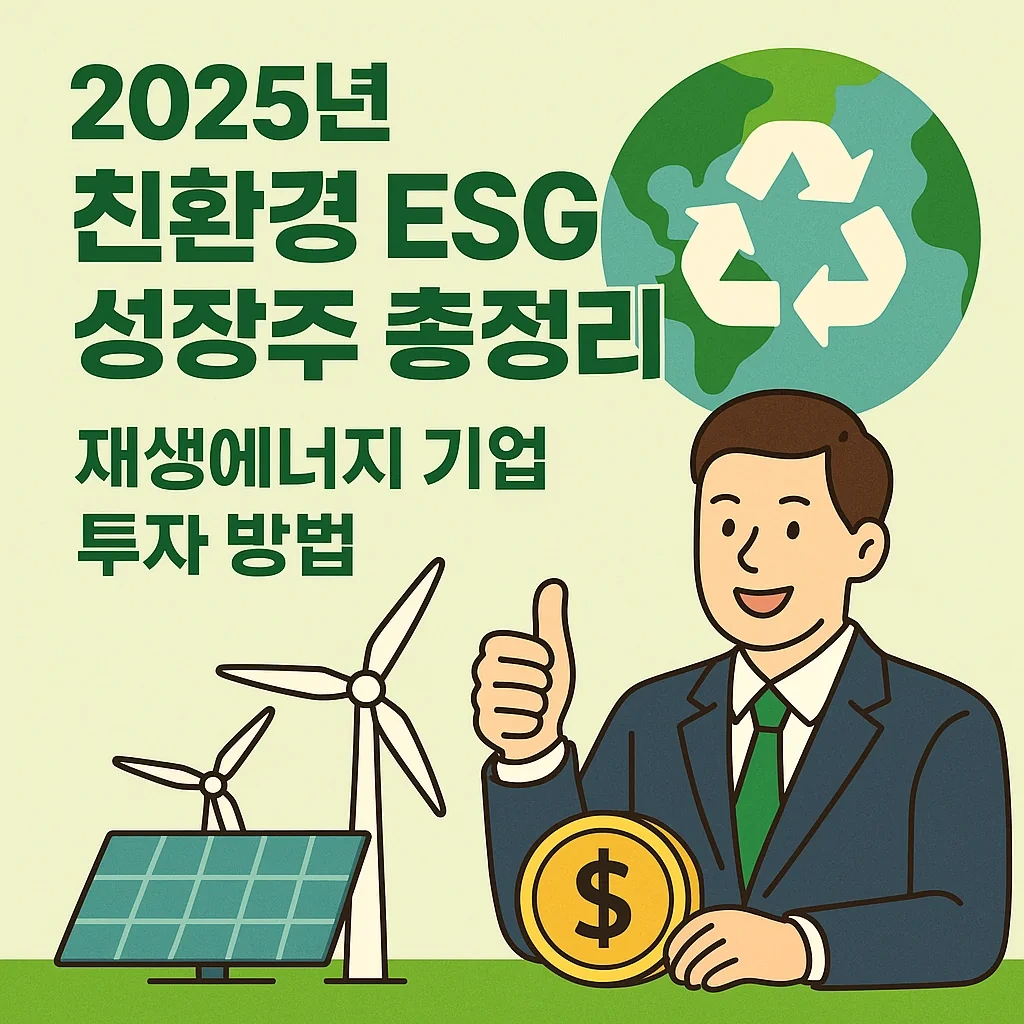 2025년 친환경 ESG 성장주 총정리