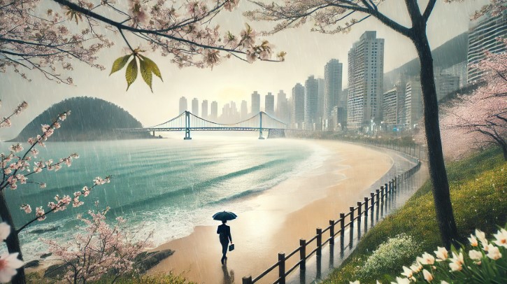 부산 봄비 여행 관련 사진