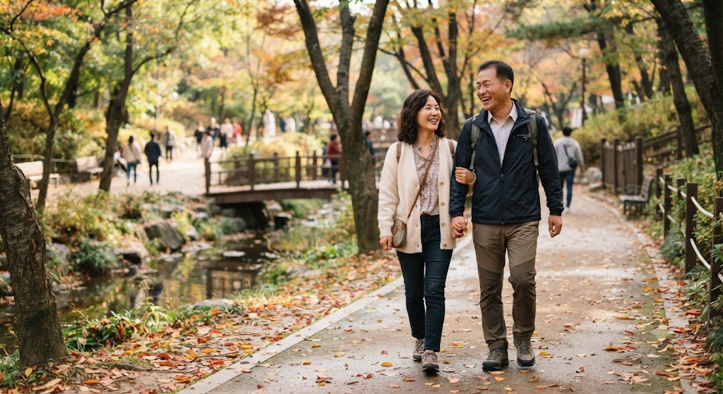산책하는 부부