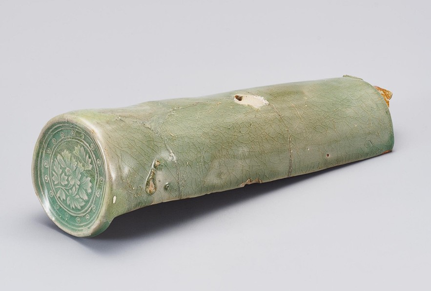 청자 모란무늬 수막새