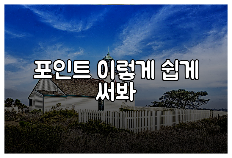 포인트 이렇게 쉽게 써봐