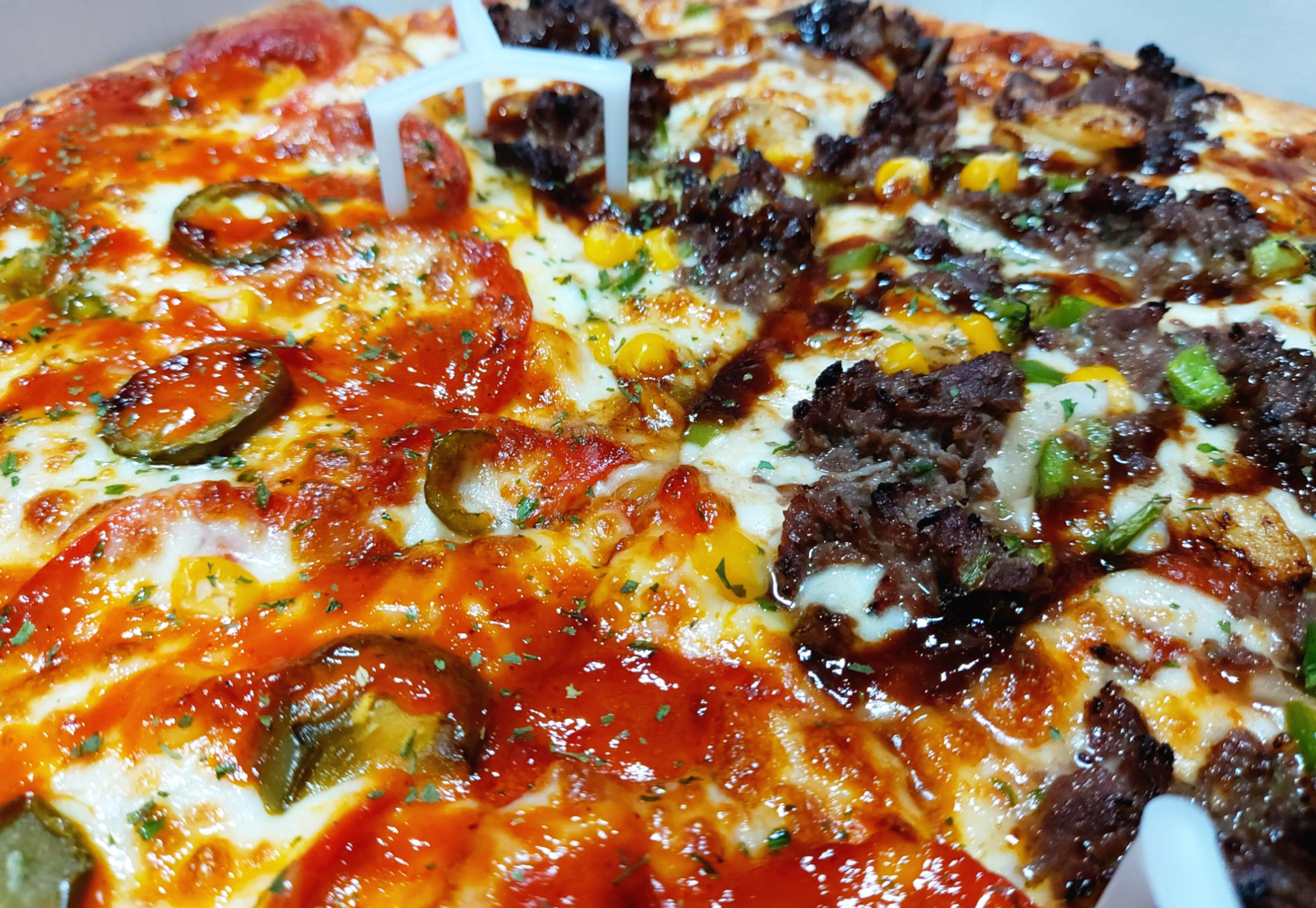 반반피자 반올림피자샵 고스트페퍼로니+통마늘불고기