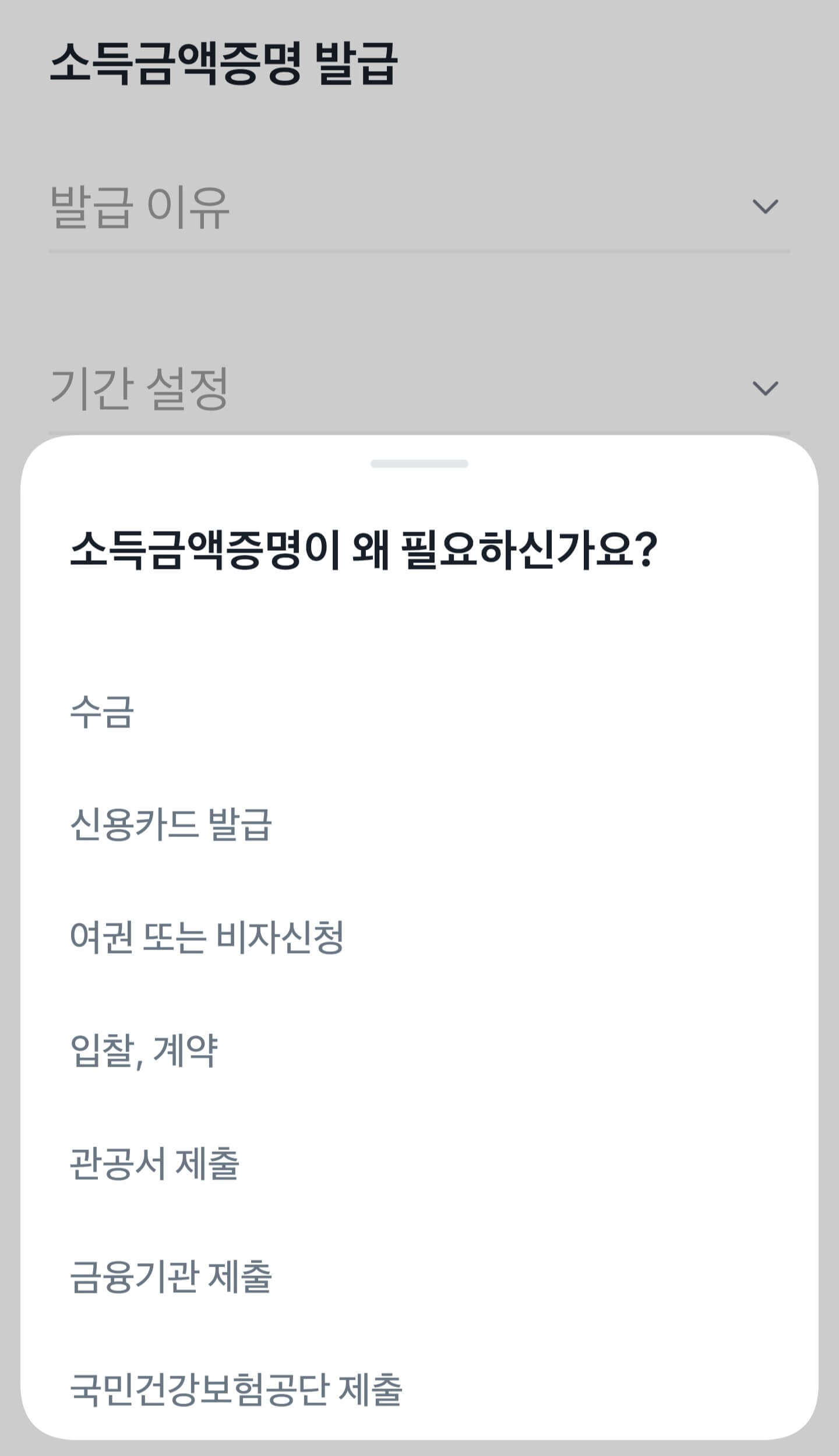 소득 금액 증명원 즉시 발급