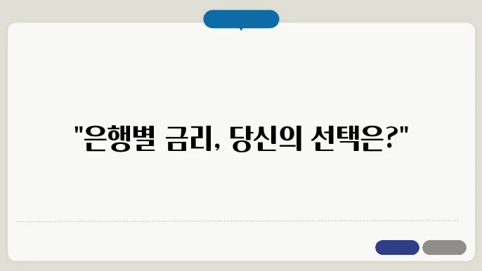 시중은행 예금금리비교