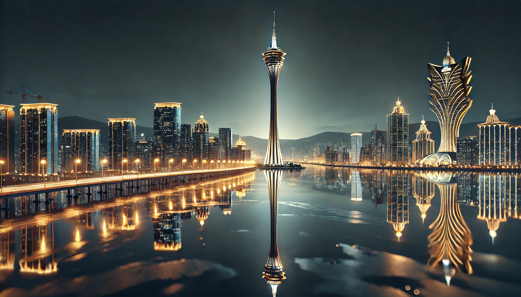 마카오 타워의 야경