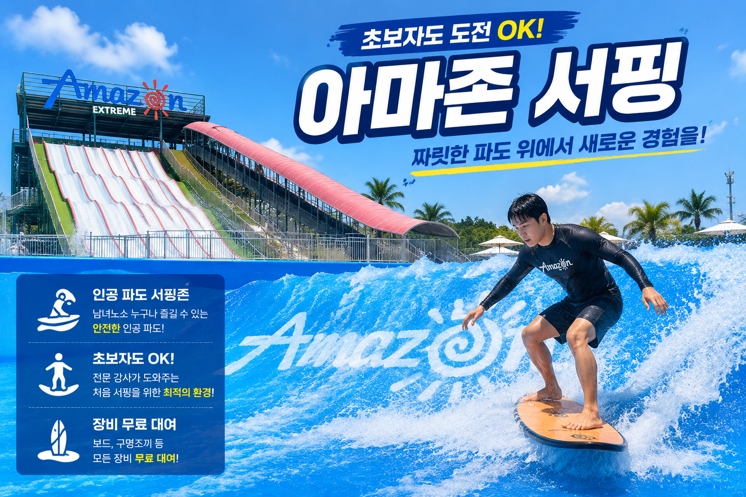아마존 워터파크 130m 익스트림 슬라이드