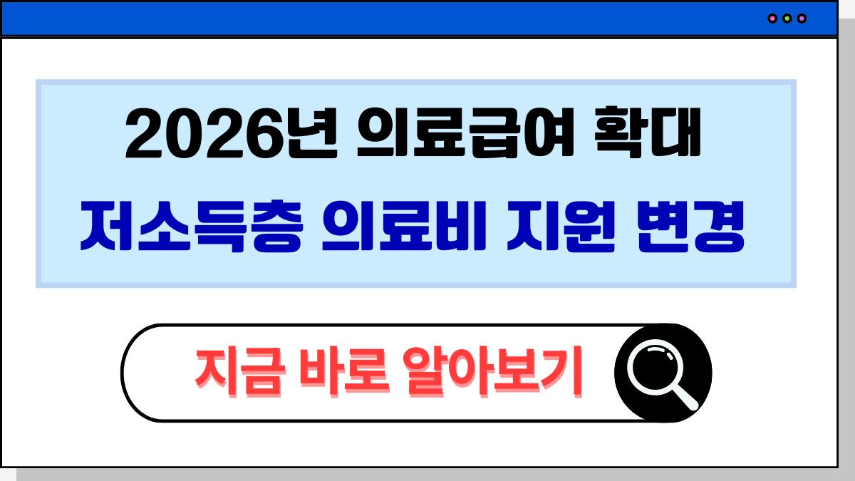 2025 저소득층 의료비 지원