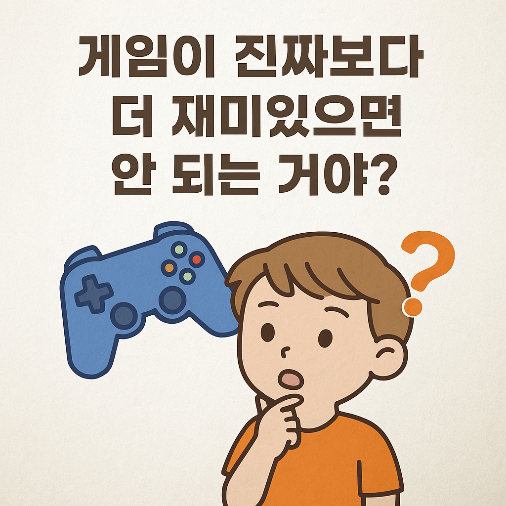 게임이 진짜보다 더 재미있으면 안 되는 걸까?