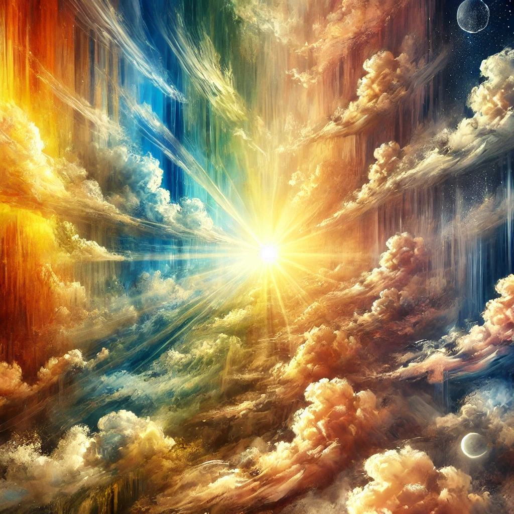 태양빛이-대기를-통과하며-여러색으로-펼쳐지는-모습