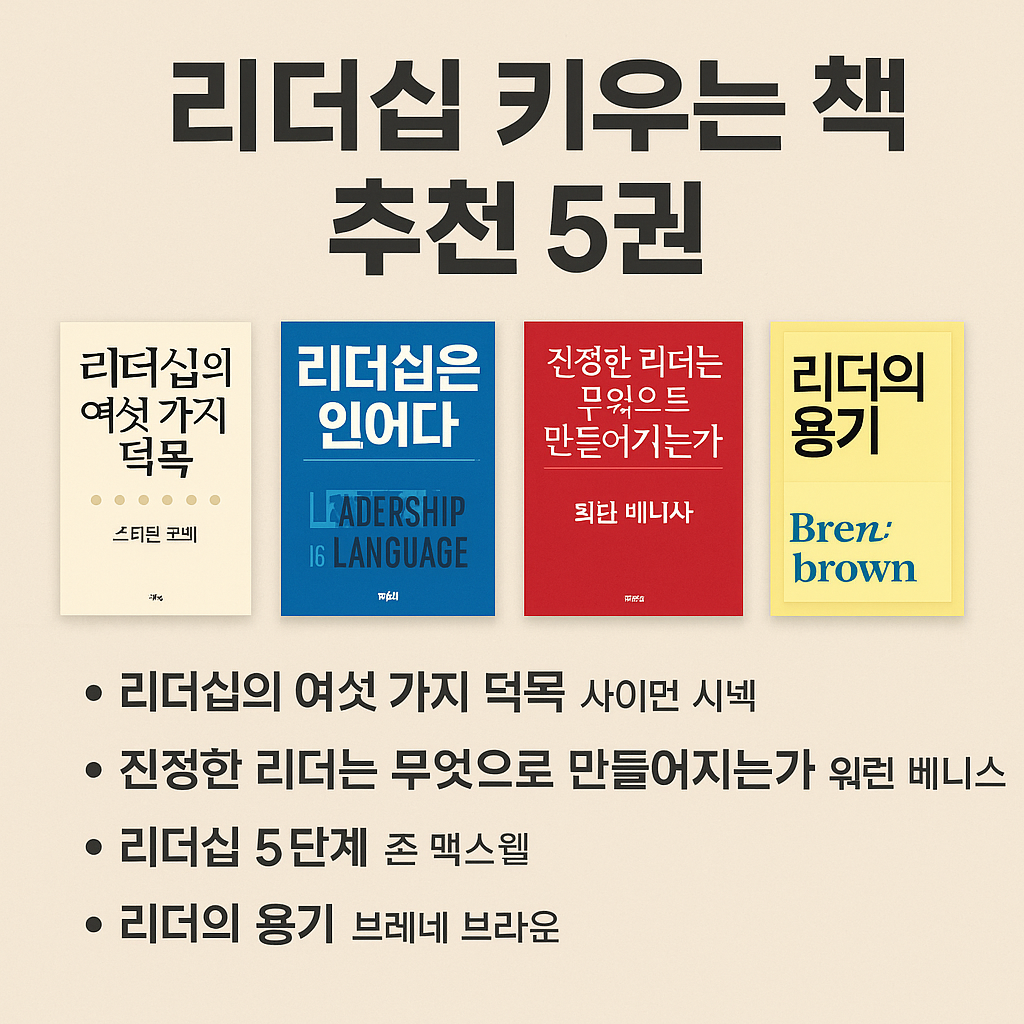 리더십 키우는 책 추천5권