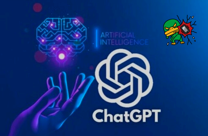 ChatGPT-로고와-손바닥-위-인공-두뇌-모습-이미지