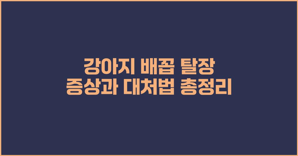 강아지 배꼽