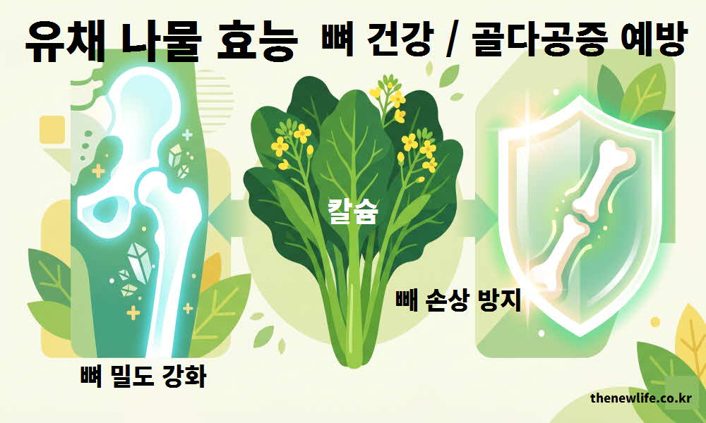 유채 나물 효능 뼈 건강 골다공증 예방