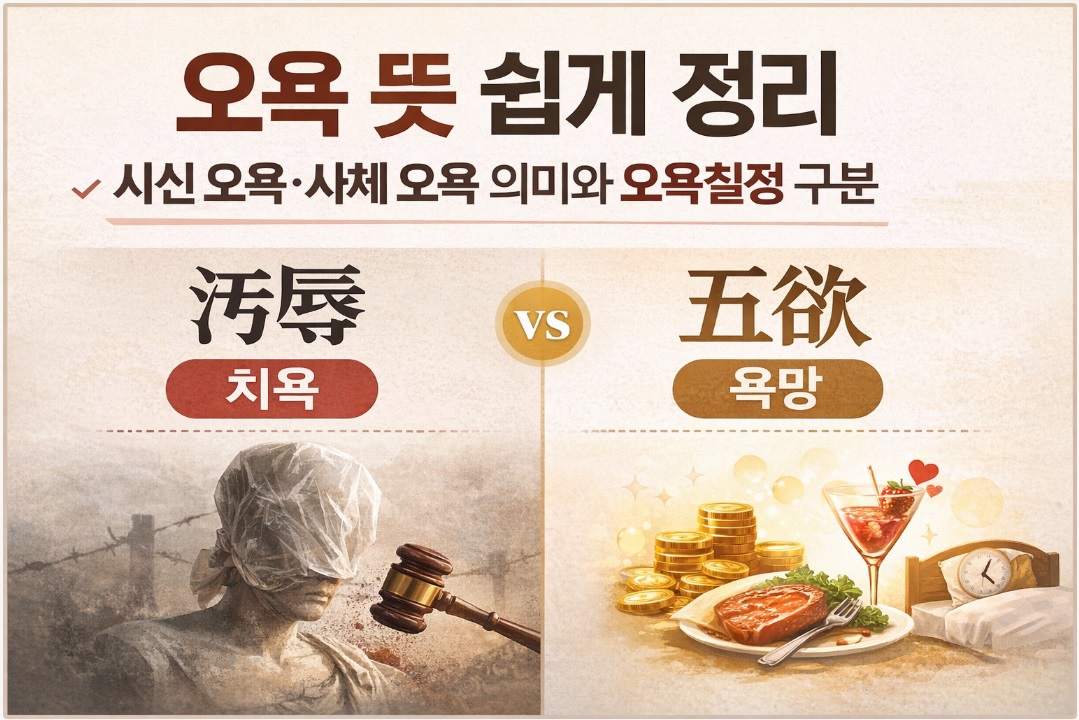 오욕 뜻 쉽게 정리