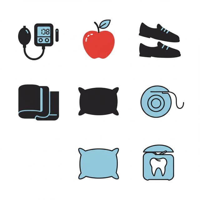 뇌졸중 예방 핵심 아이콘 5종