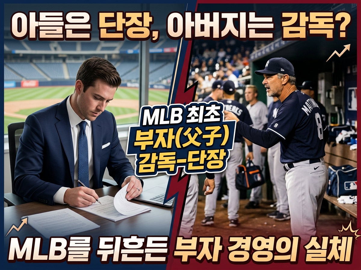 메이저리그 MLB 최초 부자 감독 단장 돈 매팅리 프레스턴 매팅리 필라델피아 구단 경영 데이터 야구 KBO 비교 분석