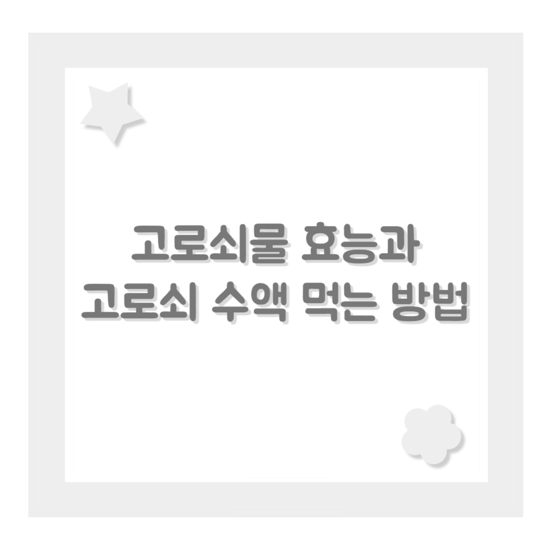 고로쇠물 효능과 고로쇠 수액 먹는 방법