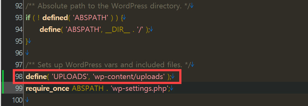 워드프레스 Is its parent directory writable by the server? 에러 해결 방법 - Uploads 폴더 변경