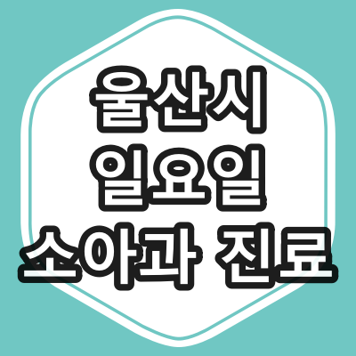 울산시 일요일 소아청소년과 진료 병원과 진료 시간 찾아보기