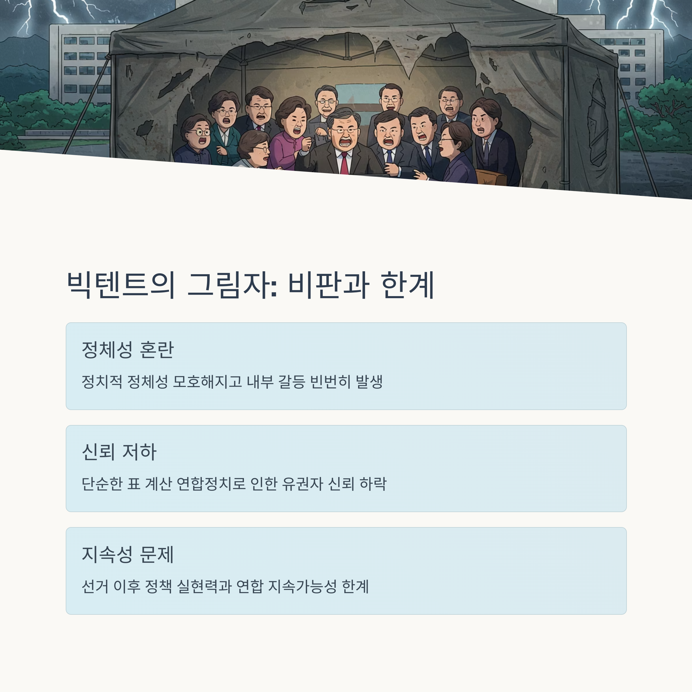 빅텐트론에 대한 비판과 한계